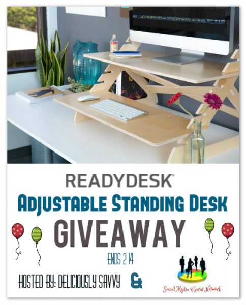 Readydesk ~ Adjustable Standing Desk Giveaway Ends 2/14