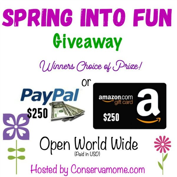 $250 Amazon/PayPal Spring into Fun Giveaway - Your Choice! Ends 4/8