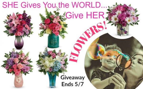 $75 Teleflora eGift Card Giveaway - Perfect Mother's Day Gift Ends 5/7