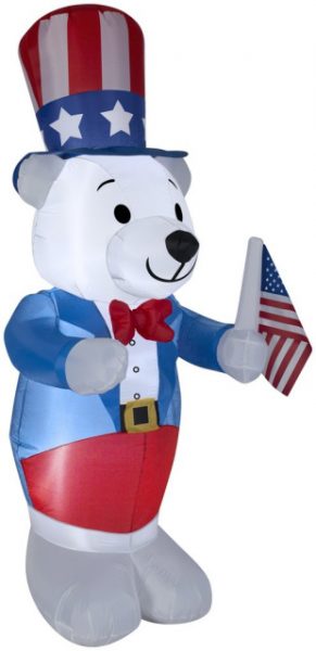 Standard Concession Supply 4’ Patriotic Inflatable Polar Bear Ends 5/21