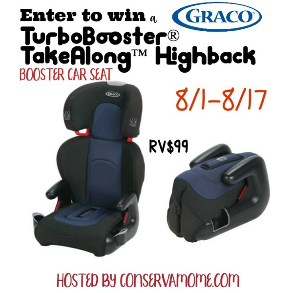 TurboBooster® TakeAlong™ Highback Booster Car Seat Giveaway Ends 8/17 and this would be a great prize to win