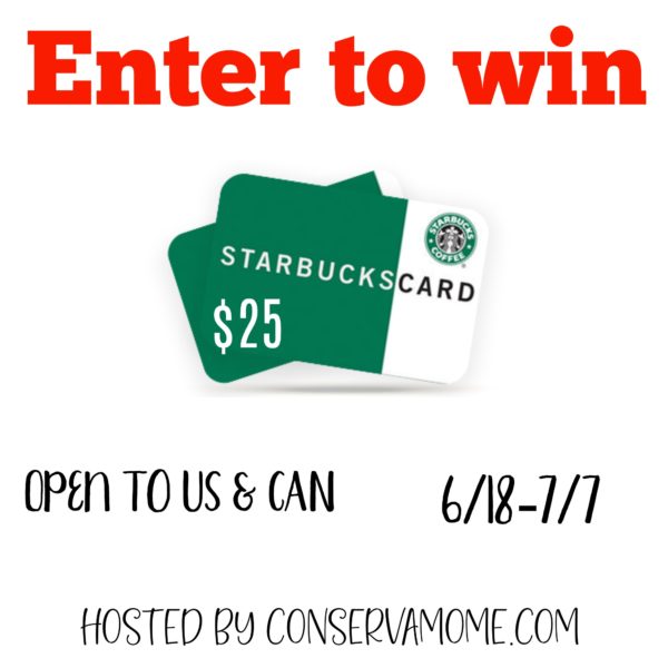 $25 Starbucks Gift Card Giveaway ~ Ends 7/7