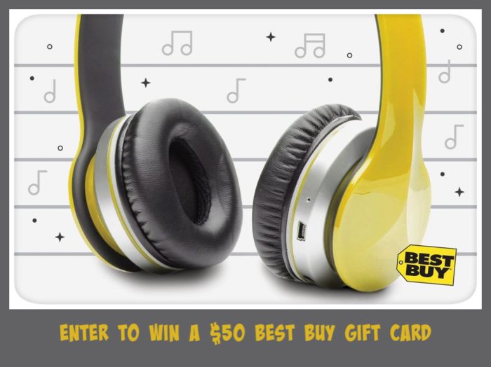$50 Best Buy Gift Card Giveaway Ends on 9/3 Good Luck! 