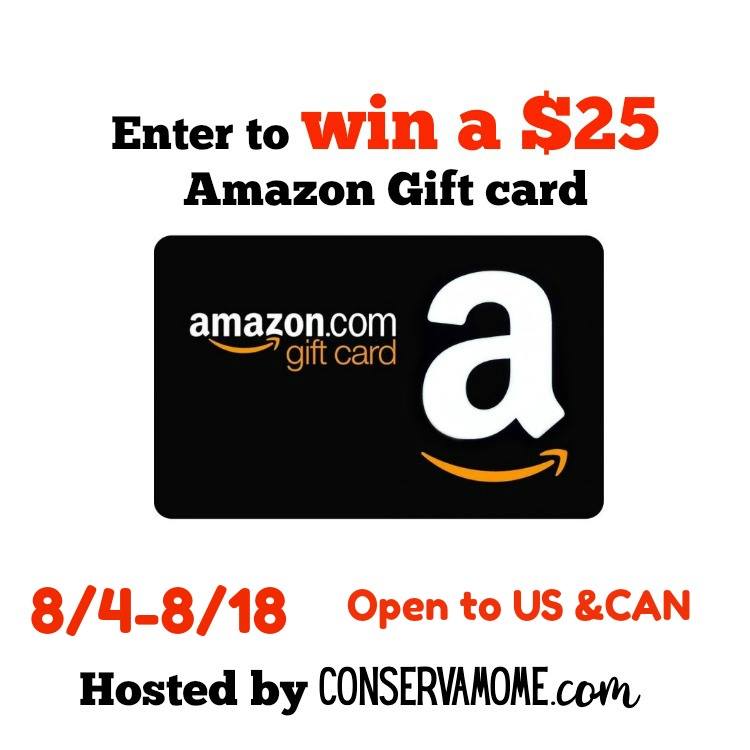 $25 Amazon Gift Card Giveaway Ends 8/15

Good Luck and have a great day. 